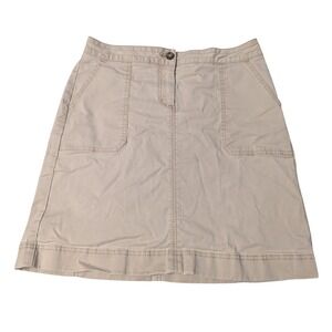 Boden Women's Khaki Chino Mini Skirt Tan Utility A-Line Pockets US 6R UK 10R
